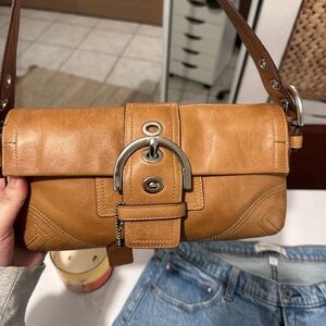 Leather coach bag
